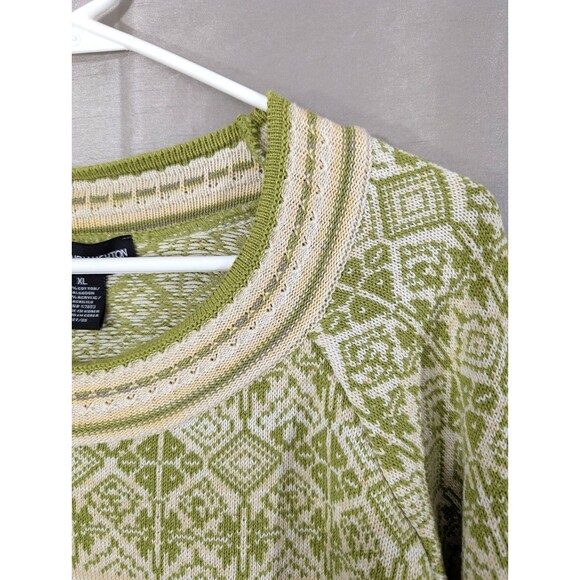 Norton Mcnaughton Women XL Scandanavian Print Ski Sweater Cotton Blend Bohemian - Picture 14 of 15